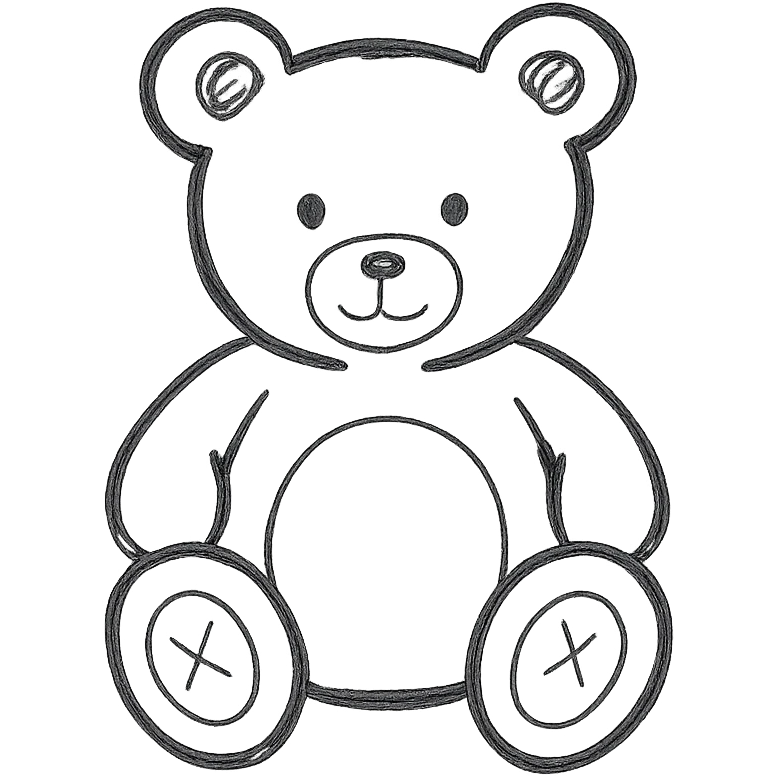 teddy bear, simple icon style, clean lines, minimal details, suitable for app icon emoji