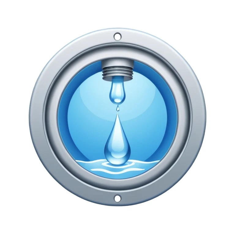 water drain with blue background emoji