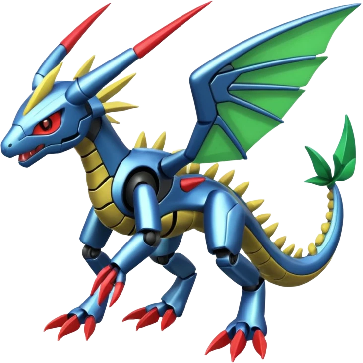 Dialga-Genesect-Zeraora-Flygon-fusion emoji