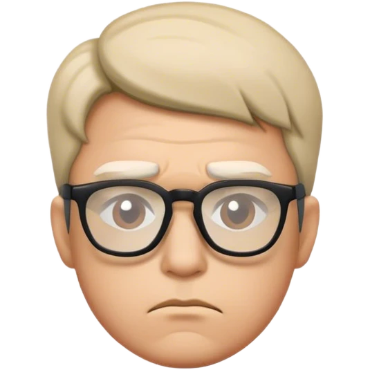 Cool glasses with a frown emoji