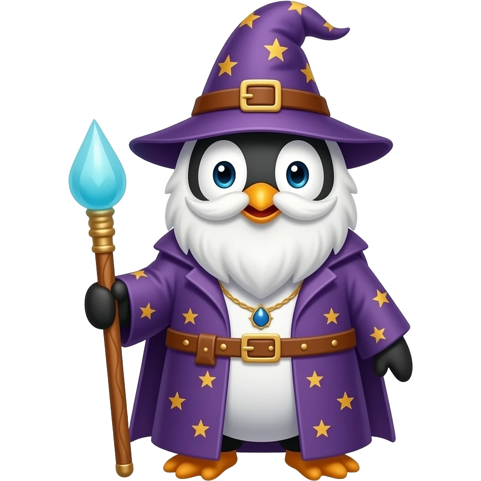 Penguin Wizard emoji