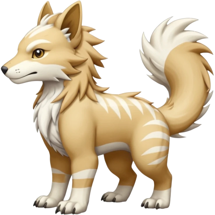 Garurumon-Ginga-Linoone-fusion-hybrid-creature (full body) emoji