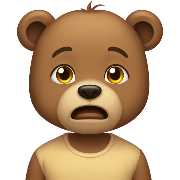 Crying bear emoji