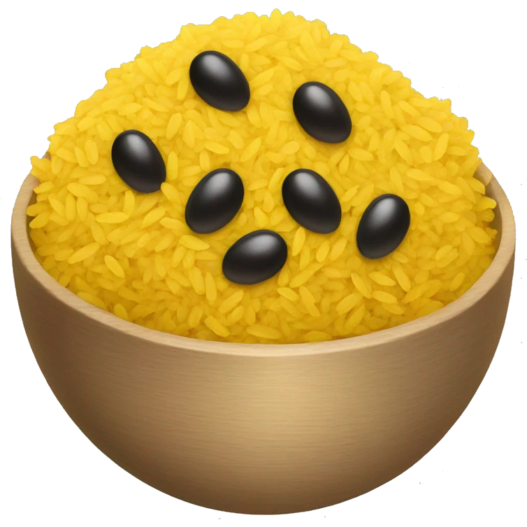 Yellow Rice with pigeon peas and olives  emoji