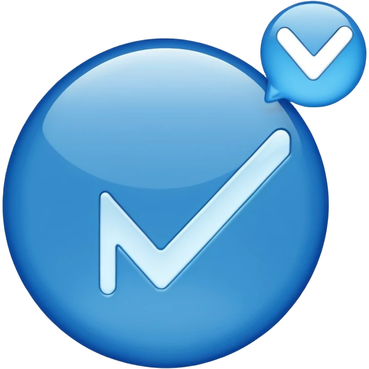Blue verified tick emoji
