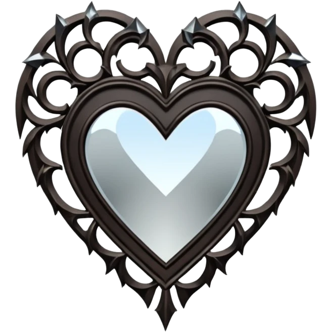 heart with gothic mirror shards emoji