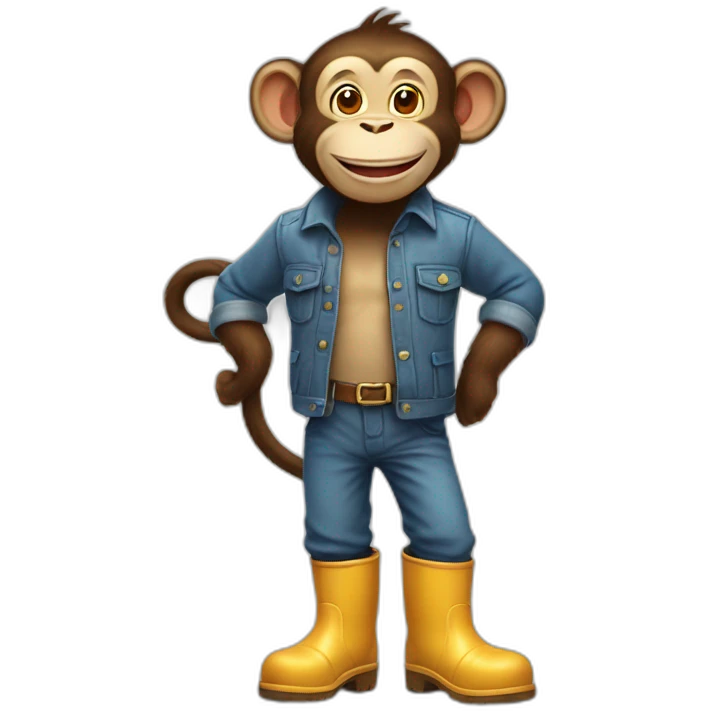 happy-monkey-with-rubber-boots emoji