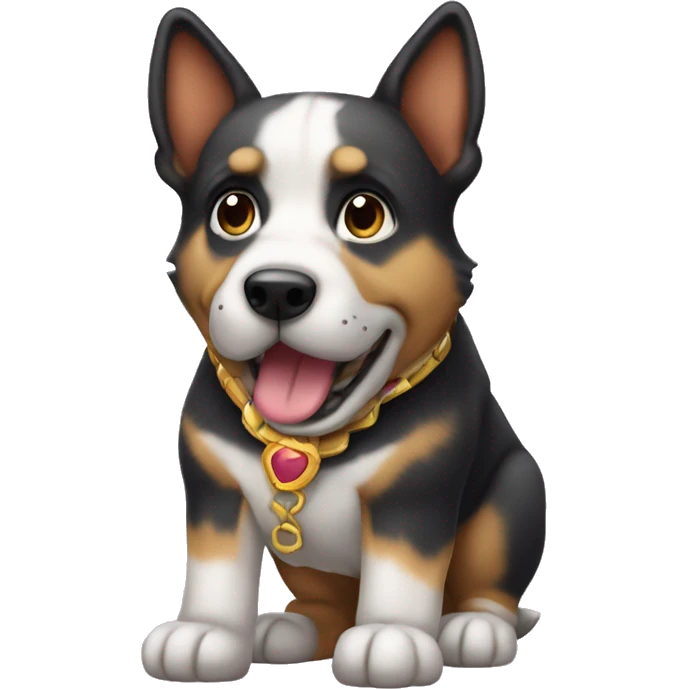 Perro con pechera emoji