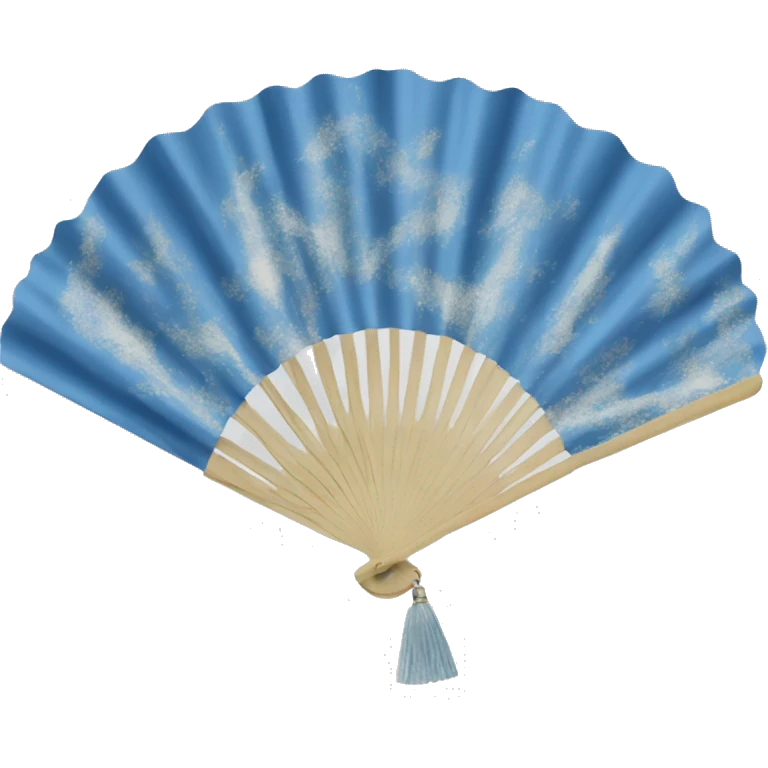 Hand fan pay pay blue  emoji