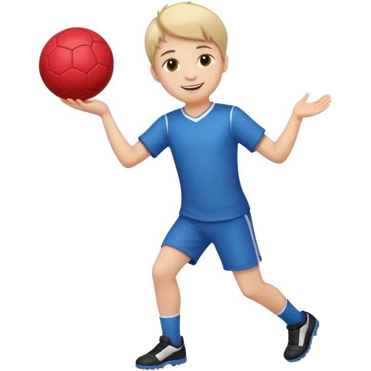 Boy with a ball in his hand full body emoji