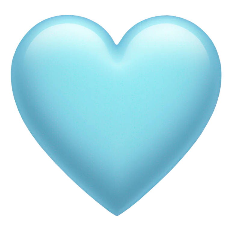 Pastel blue heart  emoji