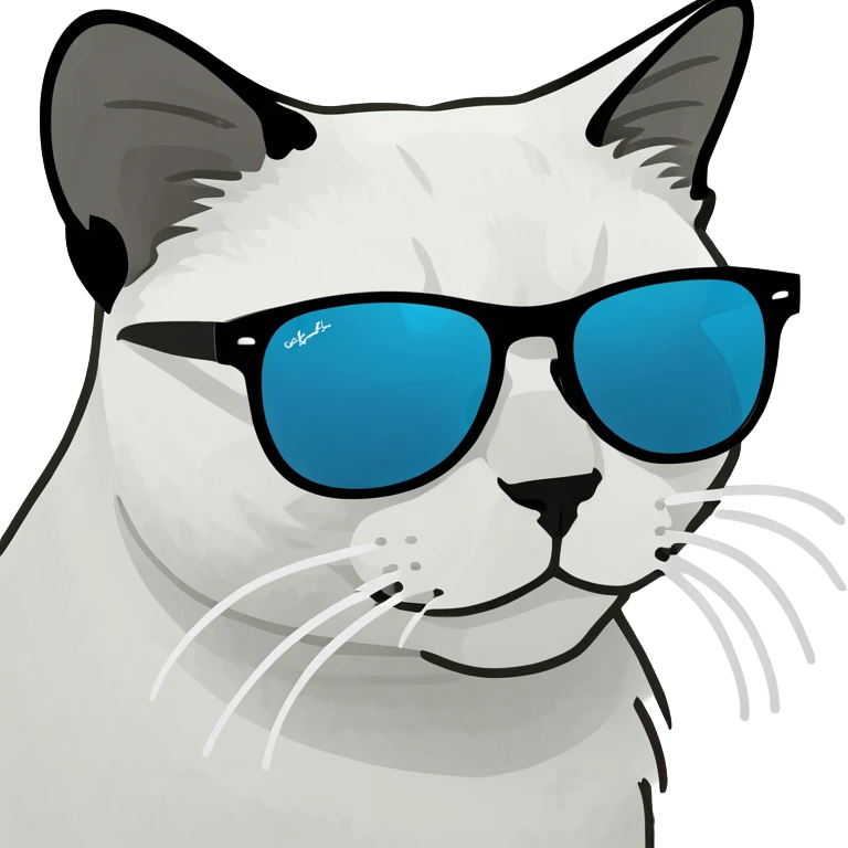 Cat with sunglasses emoji