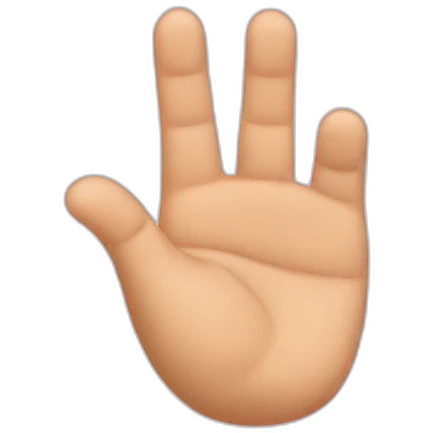 Little finger out and all other fingers folded emoji