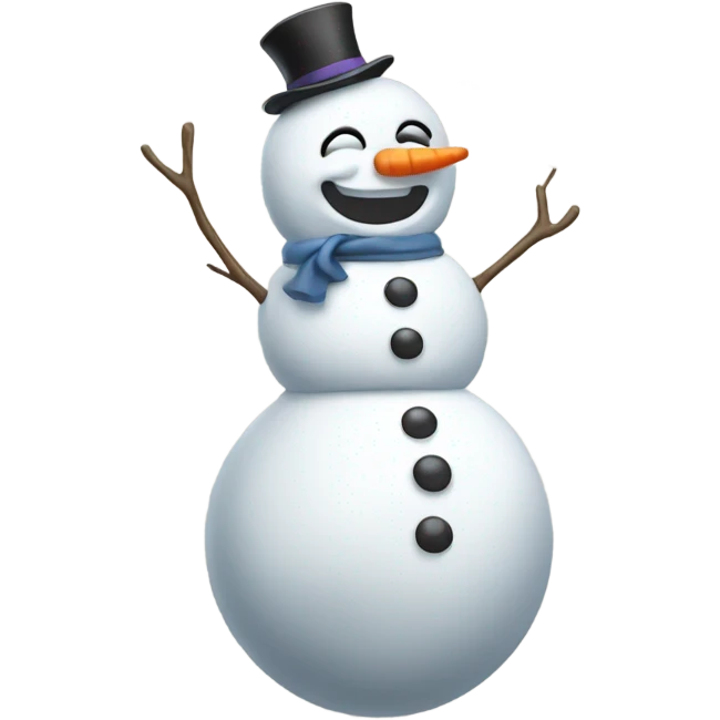 Snowman farting emoji