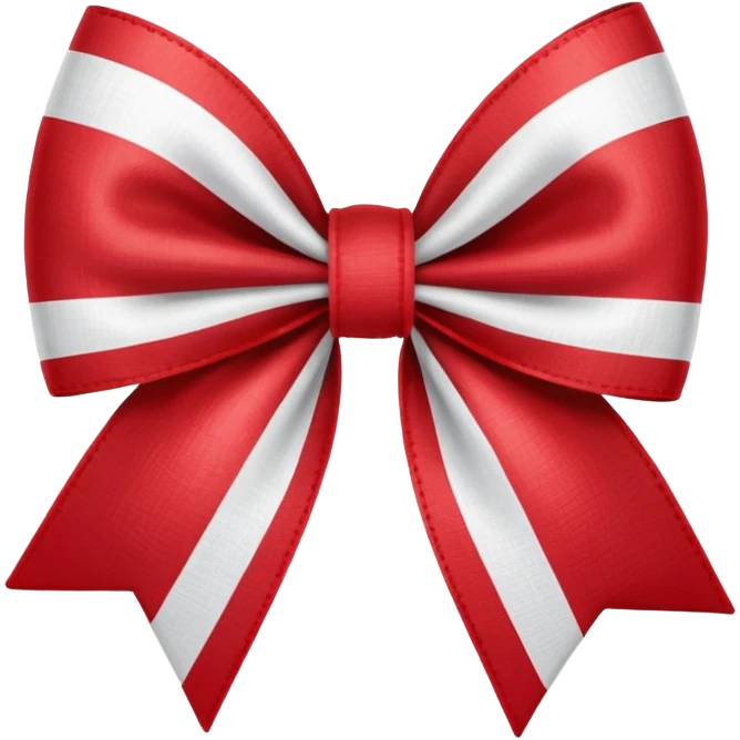red and white plaid bow emoji