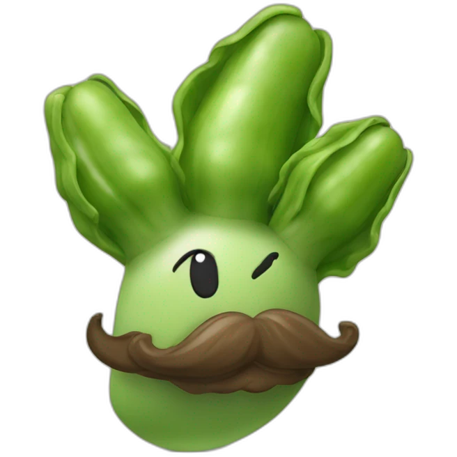 Un cornichon avec une moustache emoji