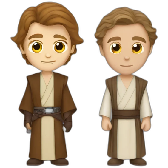 anakin skywalker with obi wan kenobi as jedi knights emoji