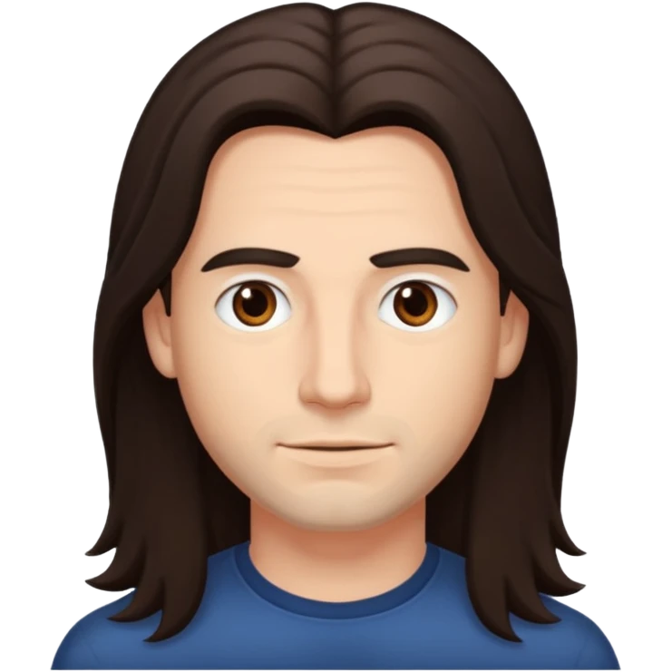 James Shaffer with long dark brown hair emoji