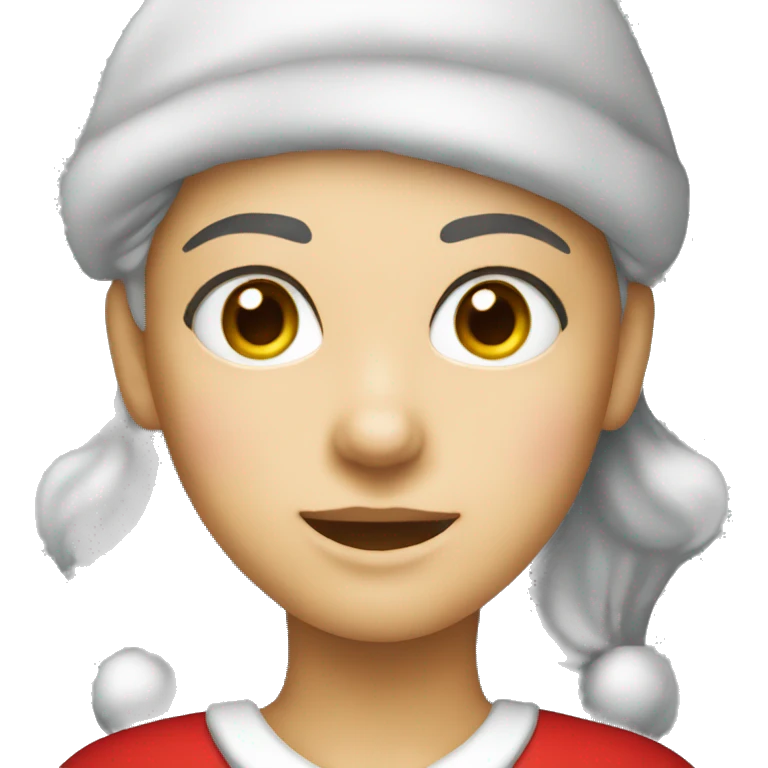 Create iOS Style Emoji: Santa Girl emoji