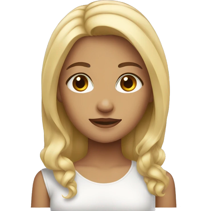 Blonde girl with brown eyes  emoji