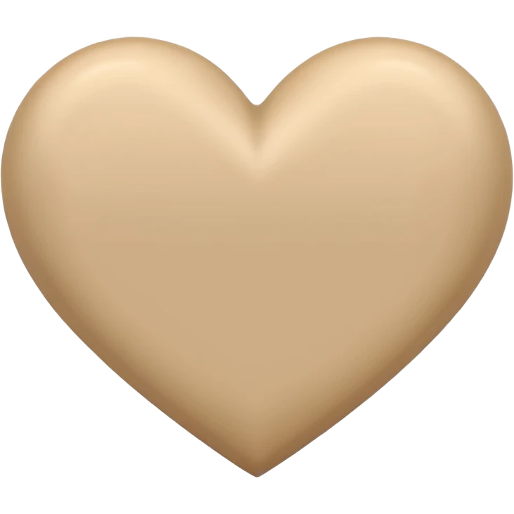 beige heart emoji