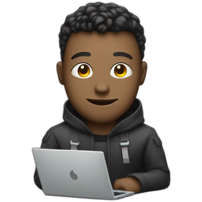 cyber guy with laptop emoji