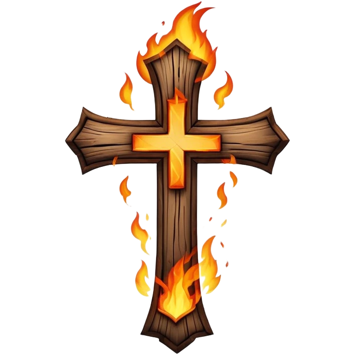 Burning cross emoji