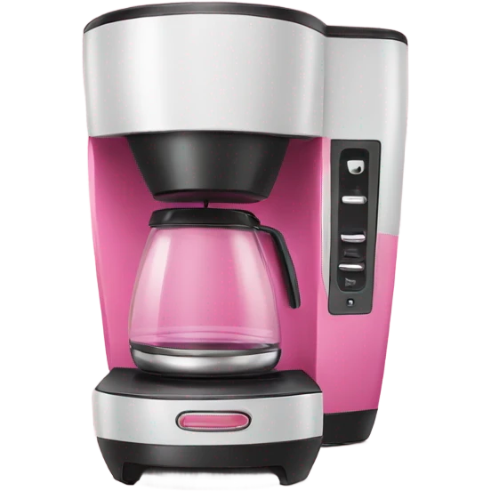 A pink coffeemaker  emoji
