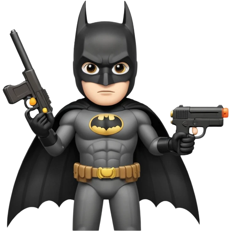Batman holding toy gun emoji