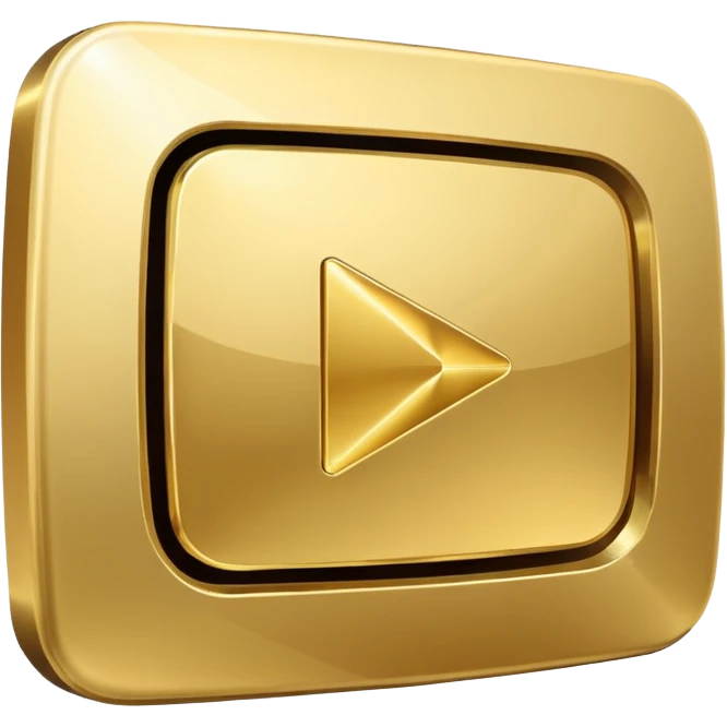 gold youtube play button emoji