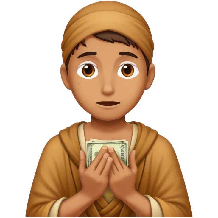 person begging for money emoji