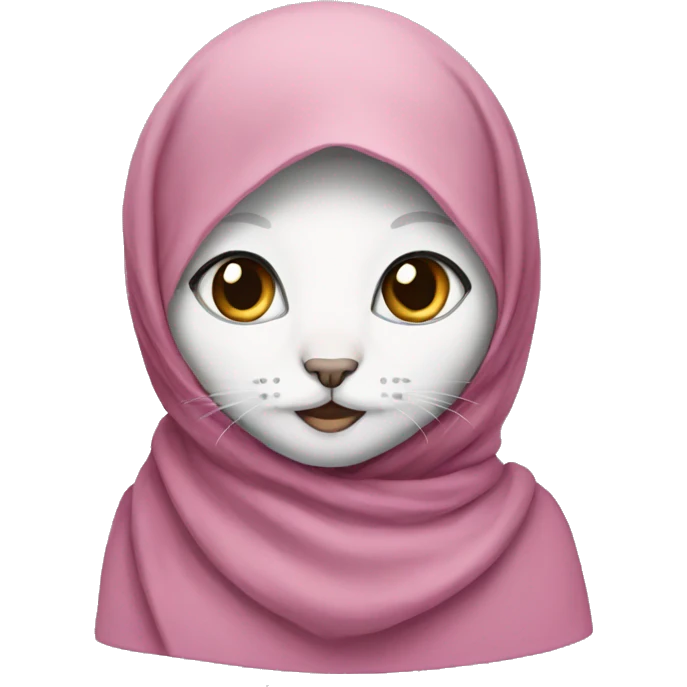A kitten in a hijab emoji
