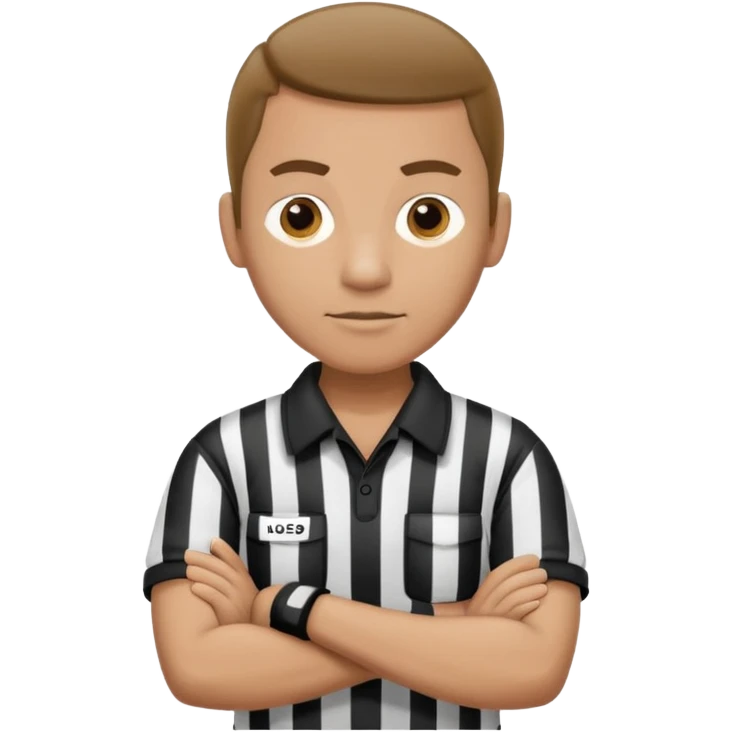referee with crossed arms up emoji