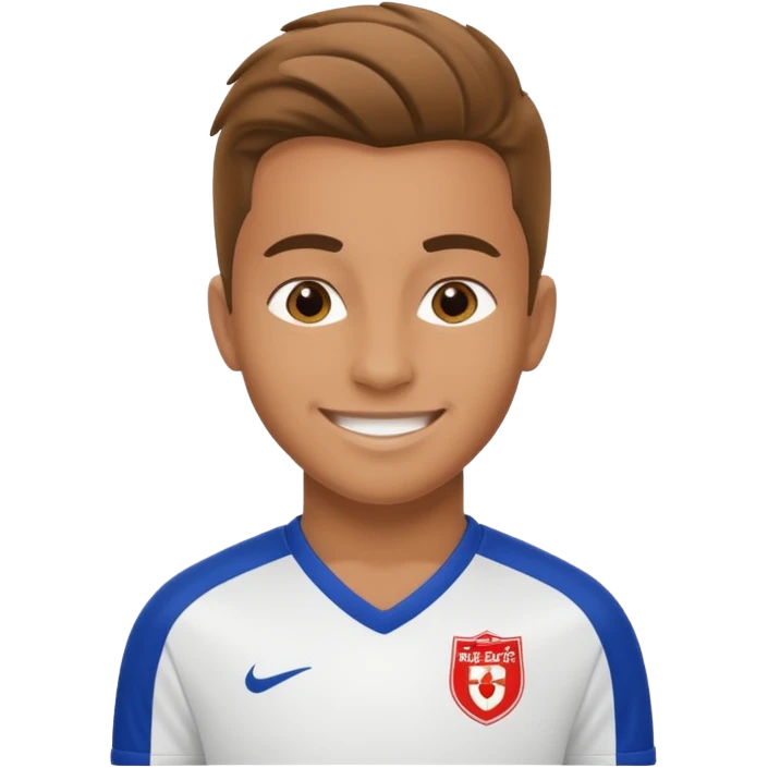 Futbolista posando para una foto emoji