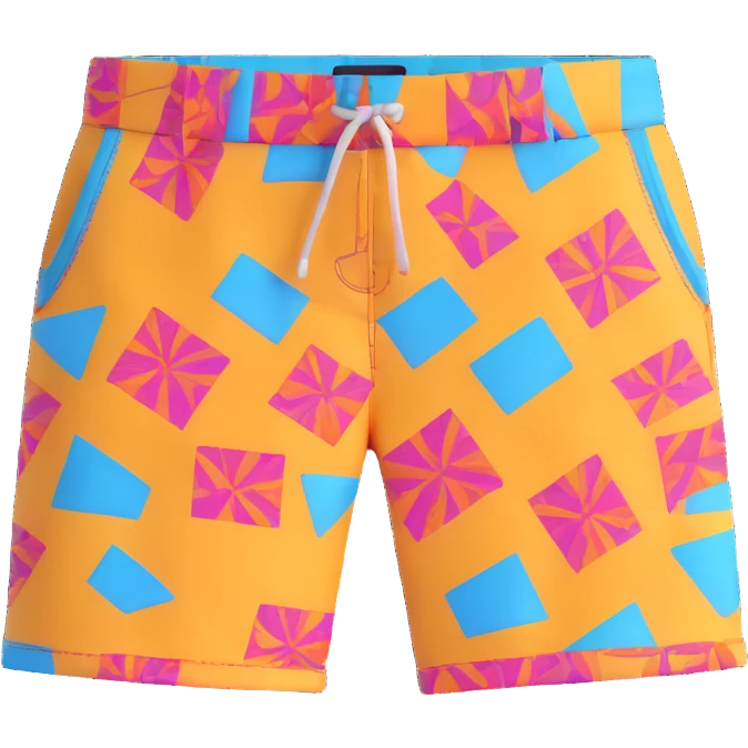 bright patterned bermuda shorts with stylish sunglasses emoji