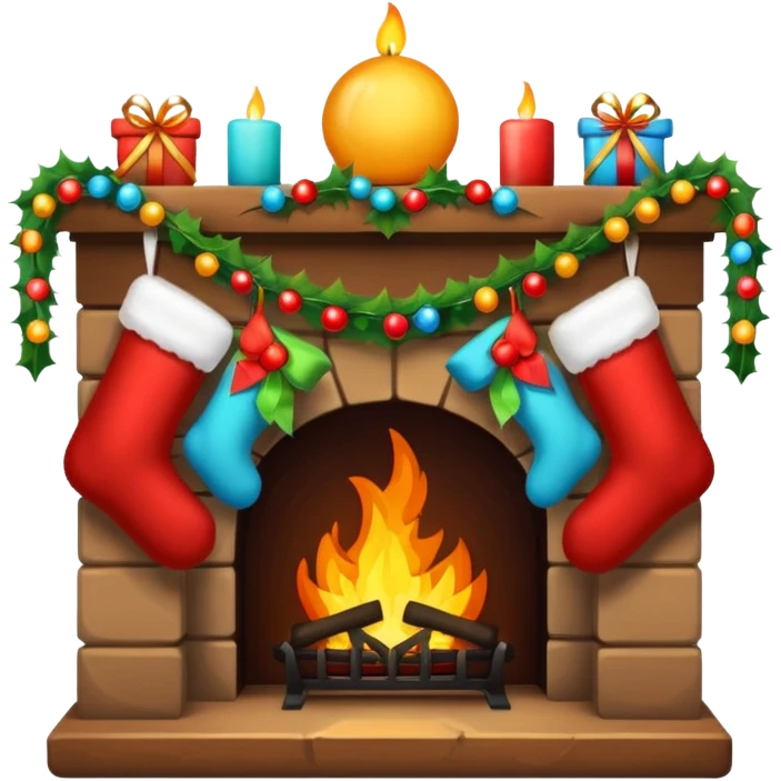 christmas fireplace emoji