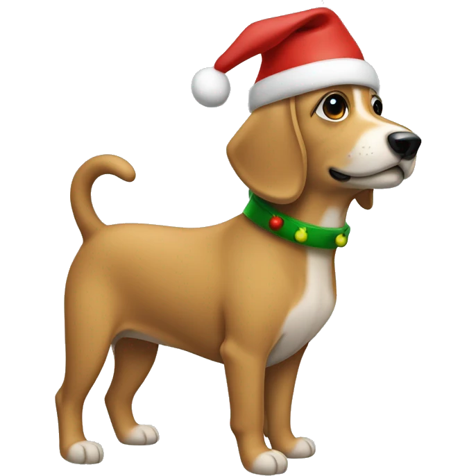 hund im weihnachtspulli emoji