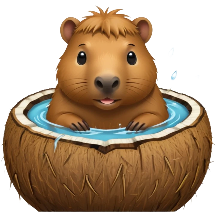Capybara in a Coconut  emoji