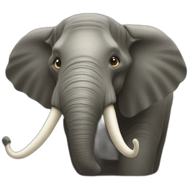 Lièvre sur un élèphant emoji