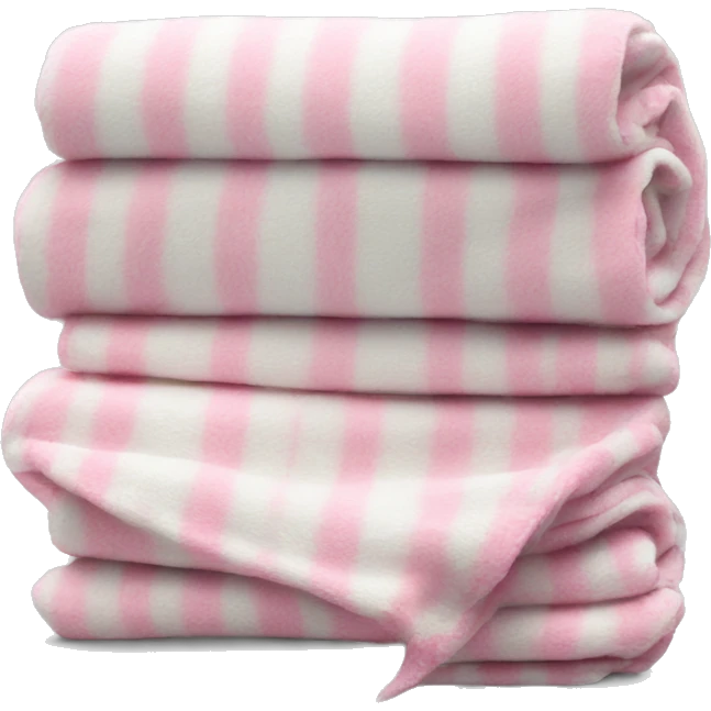 Plad white and pink blanket folded  emoji