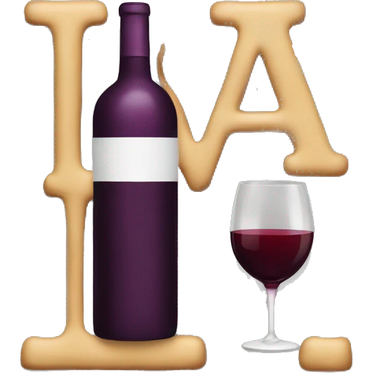“I love wine” sign emoji