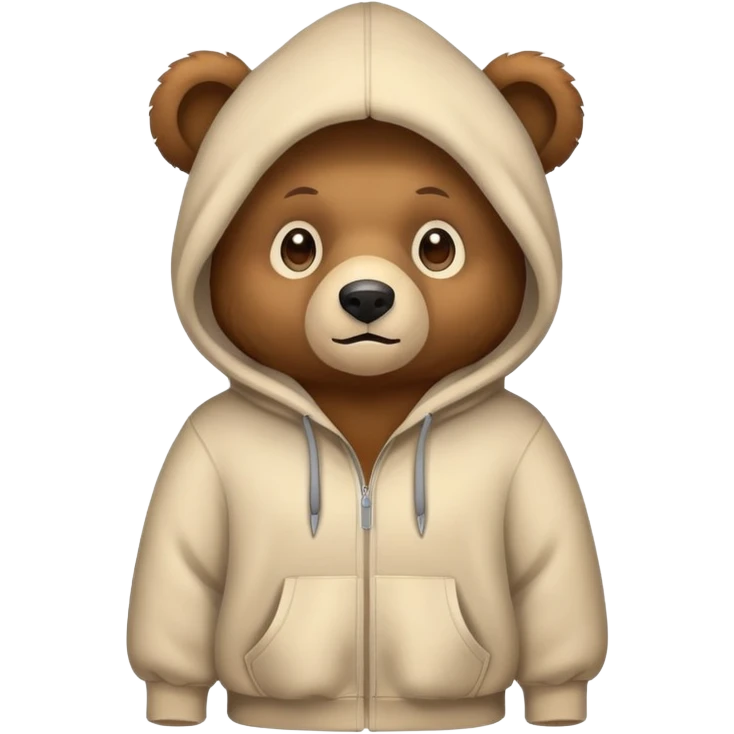 Bear with a hoodie  emoji