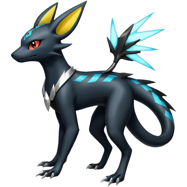 Salandit-Luxray-Umbreon-Silvally-fusion (full body) emoji