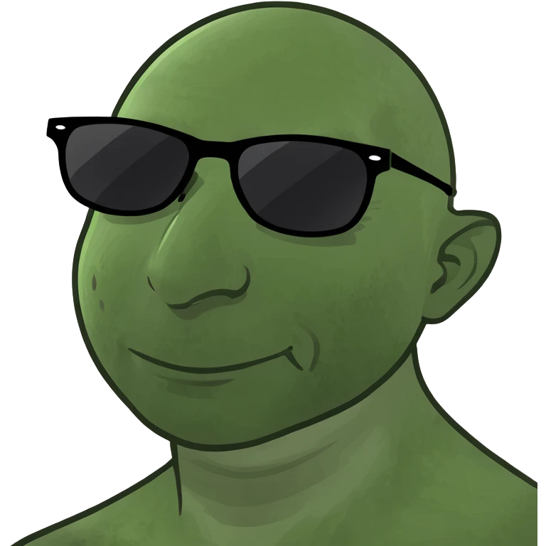 Black guy with sunglasses bald emoji