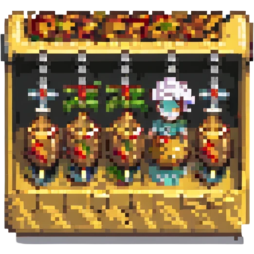 kebab rotisserie, pixel art style emoji