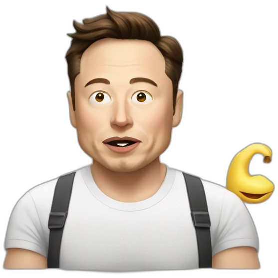 Elon Musk qui mange des nouille emoji