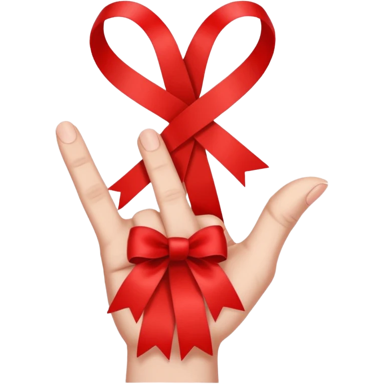 finger with ribbon emoji
