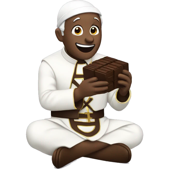 Popey eating chocolate  emoji