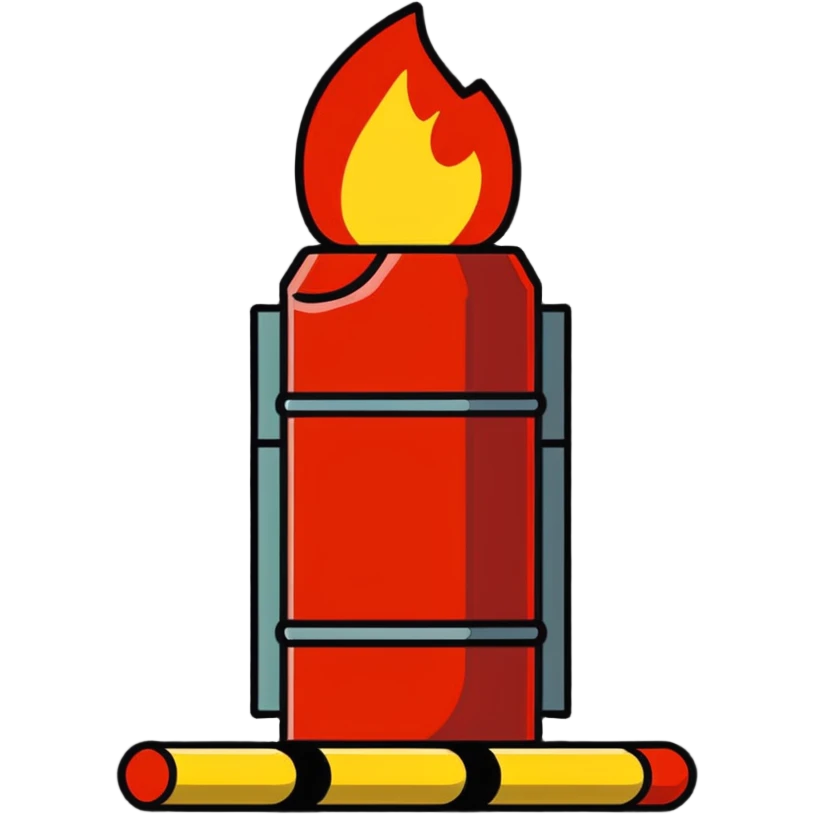 stack of dynamite sticks with fuse emoji