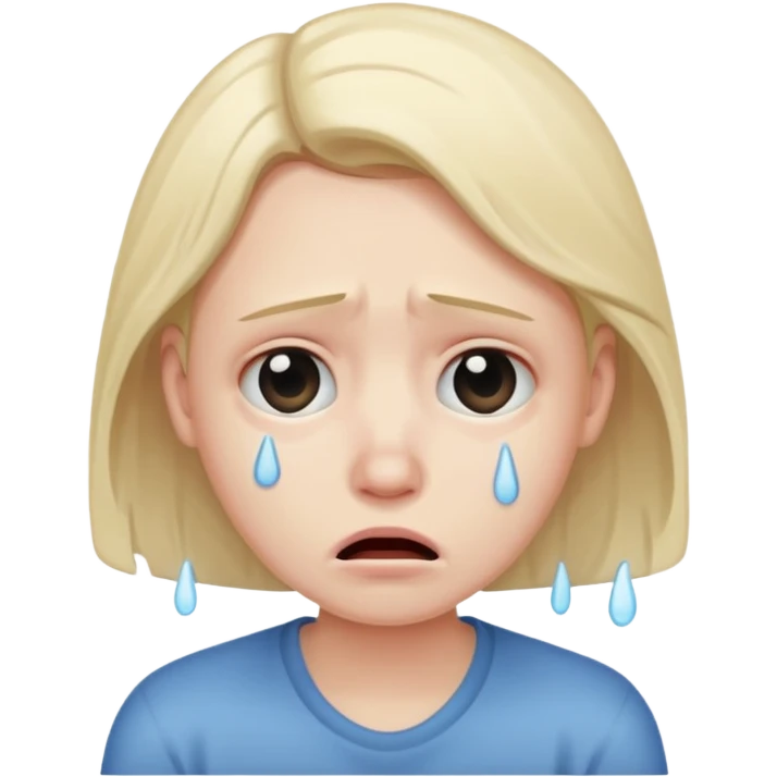 Mentally drained and crying  emoji